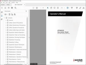 Waratah HTH623C Harvester Head Operator's Manual - PDF DOWNLOAD