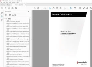 Waratah HTH624C 4X4 Cabeza Cosechadora Manual Del Operador WA131535 PDF