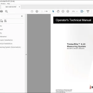 Waratah TimberRite™ X-20 Measuring System Operator's Manual PDF