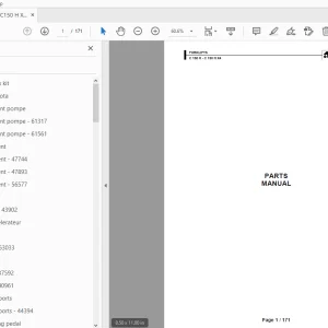 AUSA C150H-C150H X4 PARTS MANUAL - PDF DOWNLOAD