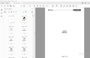 Ausa C250H X4 LE Forlift Parts Manual - PDF DOWNLOAD