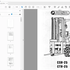 Ausa CSH-25 CTH-25 Forklift Parts Manual - PDF DOWNLOAD