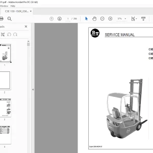 BT Electric Forklift C3E100R C3E130R C3E150R Service Manual