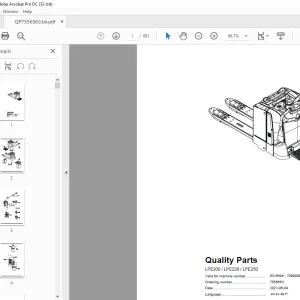 BT LPE200  LPE220  LPE250 Parts Manual - PDF DOWNLOAD