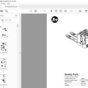 BT LPE200, LPE220, LPE250 Parts Manual - PDF DOWNLOAD