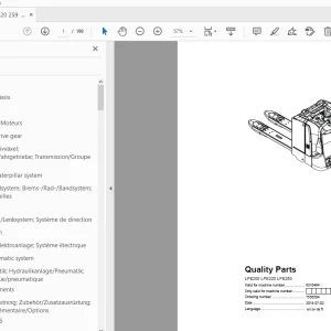 BT LPE200 LPE220 LPE250 Quality Parts Manual 6316494 - PDF