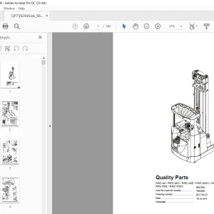 BT RRE140 RRE140C RRE140E RRE140EC RRE160 RRE160C RRE160E RRE160EC Parts Manual