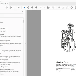BT RRE140H RRE140HC RRE140HE RRE140HEC Quality Parts Manual - PDF
