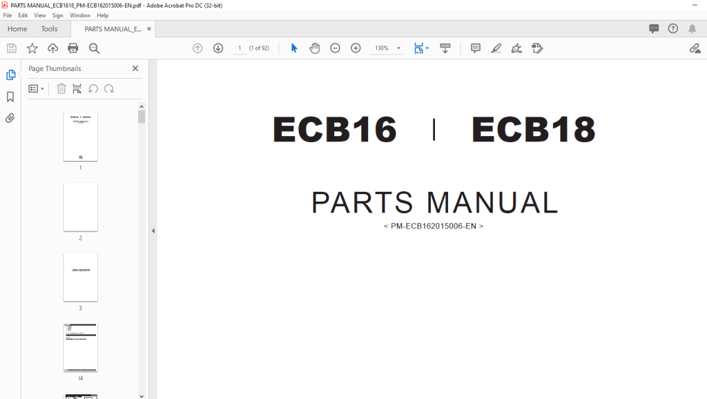 BYD Forklift ECB16 ECB18 PARTS MANUAL PM-ECB162015006 - PDF DOWNLOAD ...