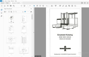 Baumann Forklift E4S 40/15/58 ST Parts Manual SN 95751 - PDF