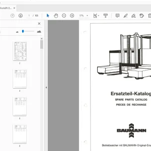 Baumann Forklift ECU 30-28/14-12,4/75 TR TR KG Parts Manual - PDF