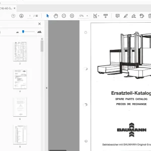 Baumann Forklift EVS 40/15 (16) - /60 ST LK Parts Manual SN 1239 - PDF