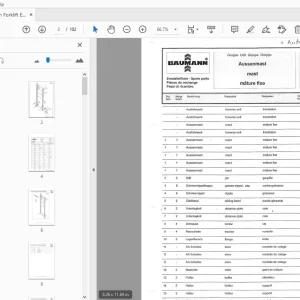 Baumann Forklift EVS45 Parts Manual 96941 - PDF DOWNLOAD