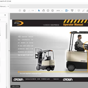 Crown Counterbalance Trucks FC4000 Operator Manual PDF