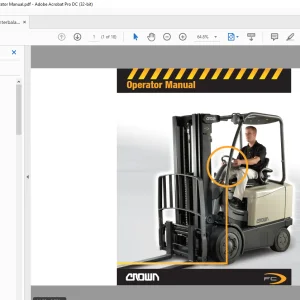 Crown Counterbalance Trucks FC4500 Operator Manual  PDF