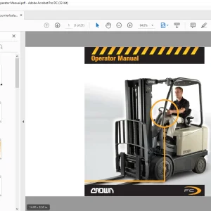 Crown Counterbalance Trucks FC5200 Operator Manual