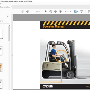 Crown Counterbalance Trucks SC5200 Operator Manual - PDF DOWNLOAD