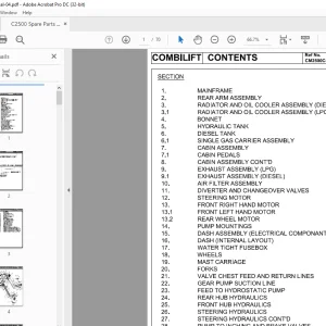 Crown Forklift C2500 Spare Parts Manual -  PDF DOWNLOAD
