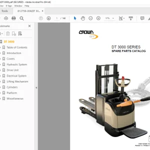 Crown Forklift DT 3000 Series Parts Manual - PDF DOWNLOAD