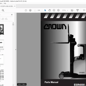 Crown Forklift ESR4000 Series Parts Manual - PDF DOWNLOAD