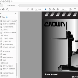 Crown Forklift ESR4000 Series Parts Manual 812674-006-0C - PDF DOWNLOAD