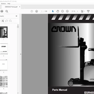 Crown Forklift ESR4000 Series Parts Manual - PDF DOWNLOAD