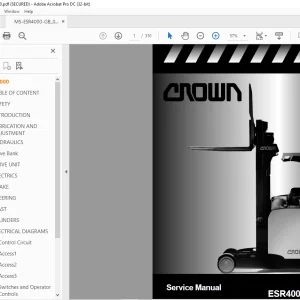 Crown Forklift ESR4000 Series Service Manual - PDF DOWNLOAD