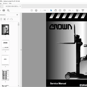 Crown Forklift ESR4000 Series Service Manual - PDF DOWNLOAD