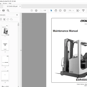 Crown Forklift ESR4500 Serie Maintenance Manual 812549-006 -  PDF DOWNLOAD