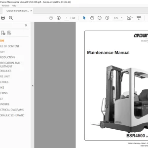 Crown Forklift ESR4500 Series Maintenance Manual 812549-006 PDF