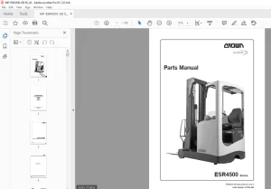 Crown Forklift ESR4500 Series Parts Manual 812704-006 - PDF DOWNLOAD