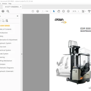 Crown Forklift ESR5000 Series Maintenance Manual - PDF DOWNLOAD