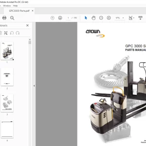 Crown Forklift GPC 3000 SERIES Parts Manual 812738-006