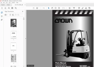 Crown Forklift GPC 3000 Series Parts Manual 812702-999