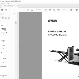 Crown Forklift GPC2000 SL SERIES Parts Manual - PDF DOWNLOAD