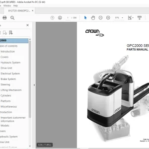 Crown Forklift GPC2000 Series Parts Manual 812720-006