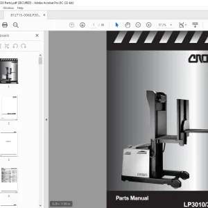 Crown Forklift LP3010/3020 Parts Manual 812715-006 PDF