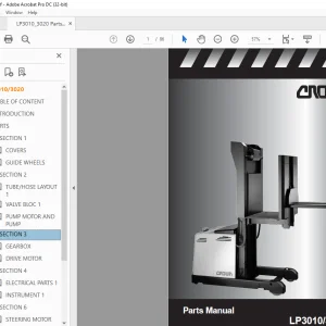 Crown Forklift LP3010/3020 Series Parts Manual - PDF DOWNLOAD