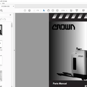 Crown Forklift RT3010 Series Parts Manual 812698-006  - PDF DOWNLOAD