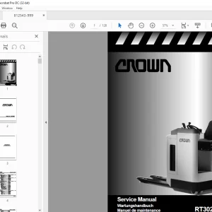 Crown Forklift RT3020 Serie Service Manual - PDF DOWNLOAD