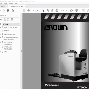Crown Forklift RT3020 Series Parts Manual - PDF DOWNLOAD