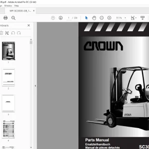 Crown Forklift SC3000 Series Parts Manual - PDF DOWNLOAD