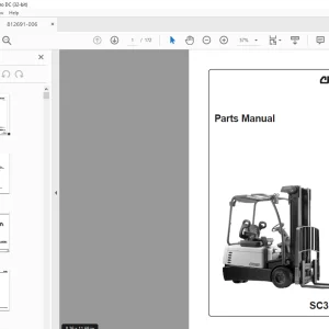 Crown Forklift SC3200 Series Parts Manual 812691-006 - PDF DOWNLOAD