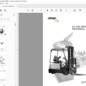 Crown Forklift SC4200 Series Parts Manual 812743-006 - PDF DOWNLOAD
