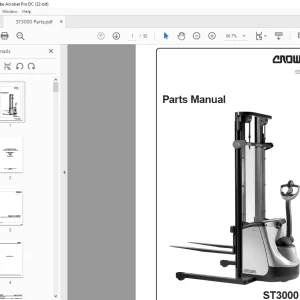 Crown Forklift ST3000 Series Parts Manual 812708-006 - PDF DOWNLOAD