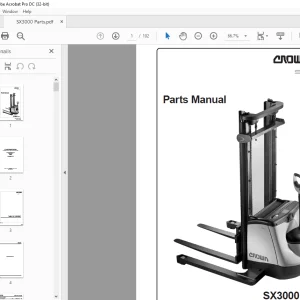 Crown Forklift SX3000 Series Parts Manual 812710-006 PDF