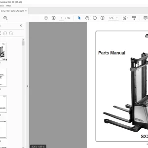 Crown Forklift SX3000 Series Parts Manual 812710-006 PDF DOWNLOAD