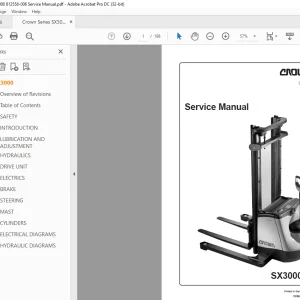 Crown Forklift SX3000 Series Service Manual - PDF DOWNLOAD