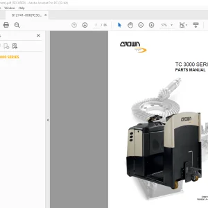 Crown Forklift TC3000 Series Parts Manual 812741-006 PDF