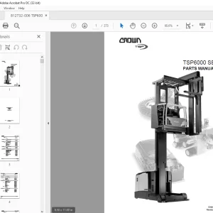 Crown Forklift TSP6000 SERIES Spare Parts Manual - PDF DOWNLOAD